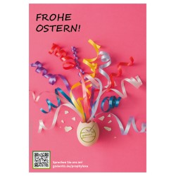Postkarte Frohe Ostern pink